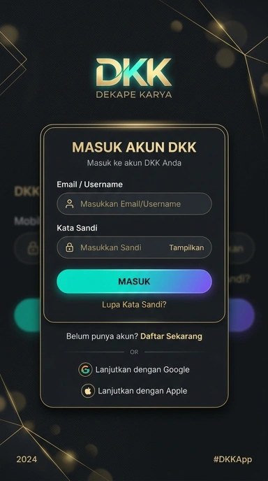 Tampilan halaman login dkk