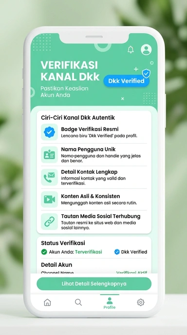 Tampilan kanal resmi dkk